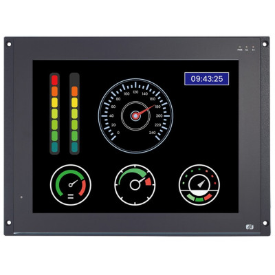 Axiomtek GOT715S Fanless Touch Panel Computer with Intel Atom E3845 CPU, 15" XGA TFT LCD, EN50155 compliant